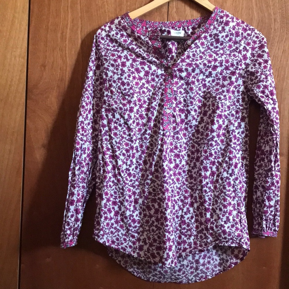 J Crew Cotton Floral Shirt